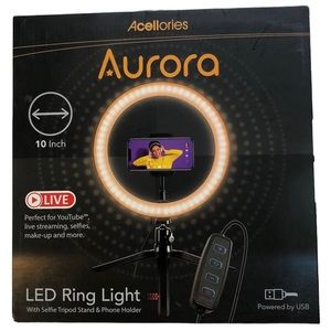 🆕 Aurora | Led Ring Light With Selfie Tripod Stand And Phone Holder